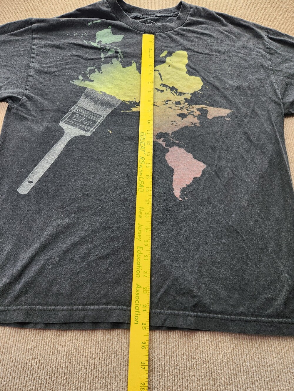 Eldon Black Graphic Logo T-Shirt Men's Size XL Short Sleeve Cotton Crew Neck - Picture 4 of 6